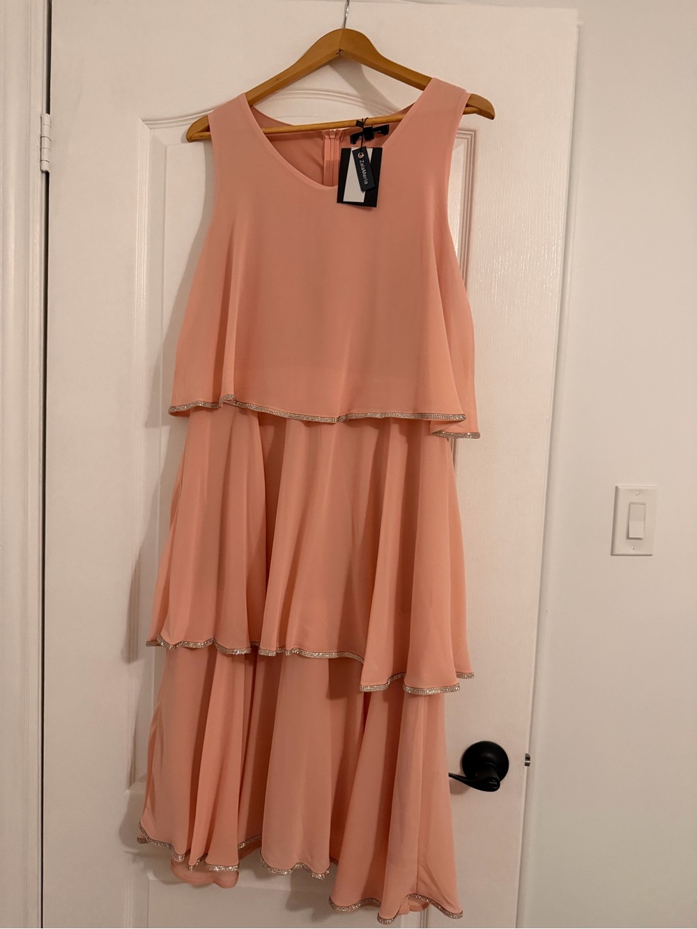 Peach Midi Dress - Sleek Women's Midi